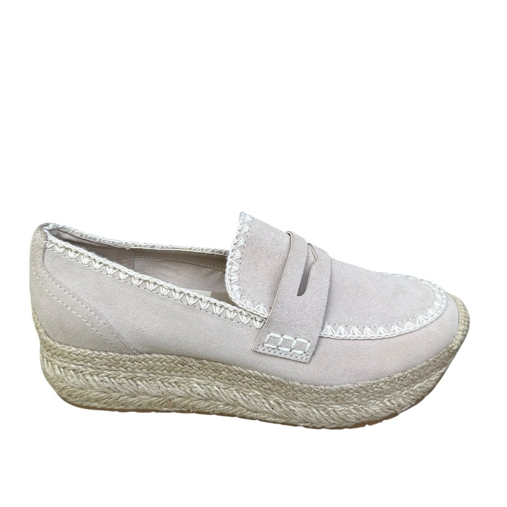 Dolce Vita Beige Suede Espadrille Penny Loafers